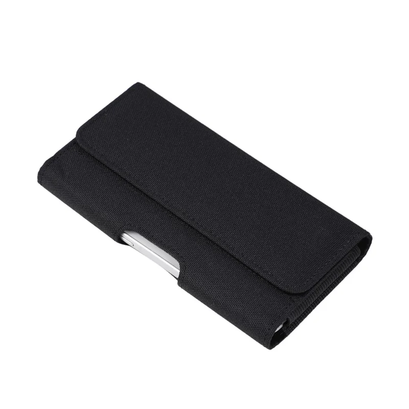 Universal 7 Inch Horizontal Nylon Phone Waist Bag Magnetic Closure Phone Pouch Belt Clip Holster