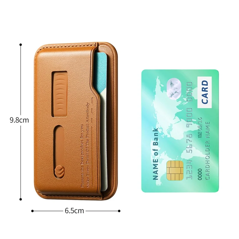 MC-W29 Supporto per schede magnetiche forti per telefono Custodia per schede in silicone con cinturino nascosto - Viola