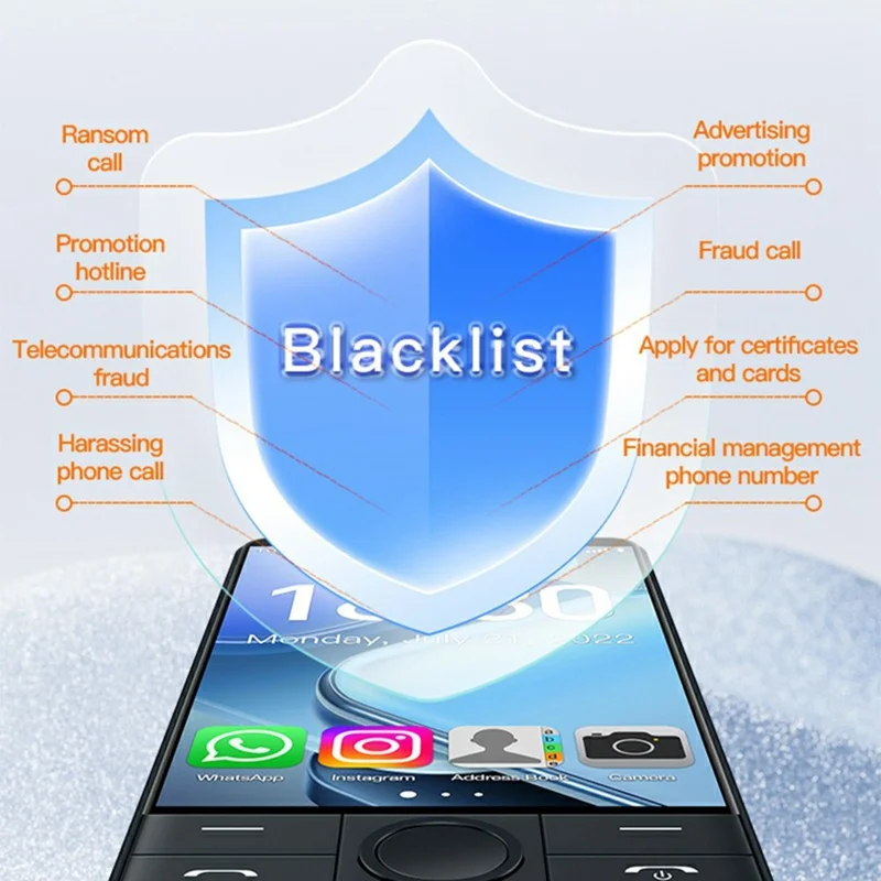 DOOV R70 Tela Sensível ao Toque de 4 Polegadas Android 13 Smartphone 4G Bateria de 2600mAh Celular com Teclado, 6+128GB (sem Câmera) - Branco