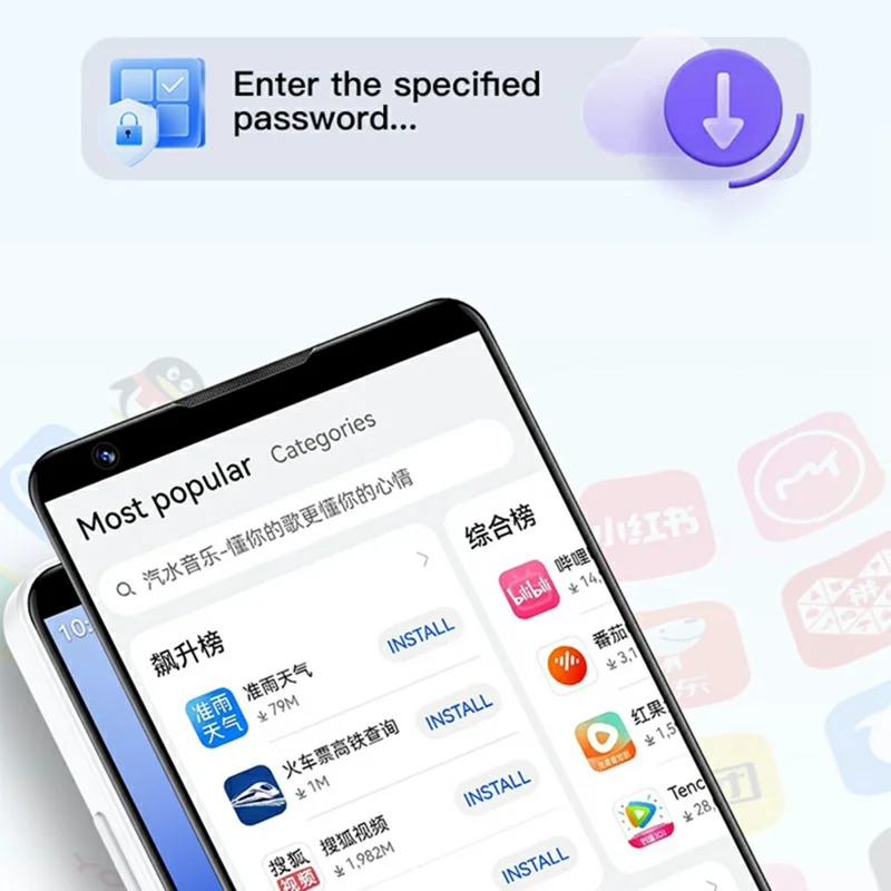 DOOV R70 4 Inch Touch Screen Android 13 4G Smartphone 2600mAh Battery Keypad Cellphone, 6+128GB (with Camera) - White