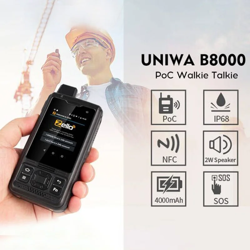 UNIWA B8000 2.4 Inch Smart Phone MT6739 1+8GB IP68 4G Waterproof Rugged Mobile Phone