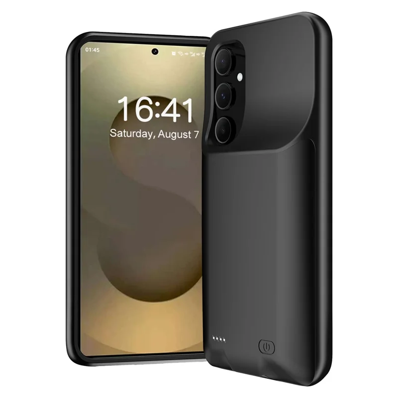 F10s til Samsung Galaxy S26+ TPU-opladeret tilbehør med 6000 mAh ekstra batteri og LED-indikator - Sort