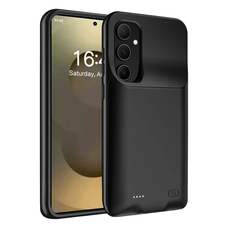 F10s til Samsung Galaxy S26+ TPU-opladeret tilbehør med 6000 mAh ekstra batteri og LED-indikator - Sort