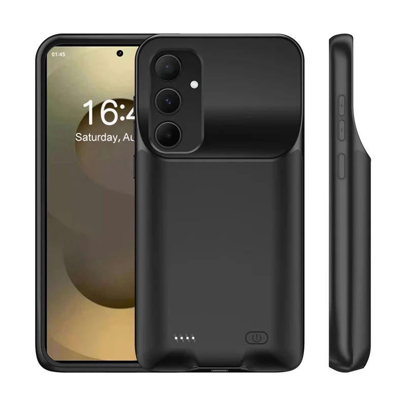 F10s til Samsung Galaxy S26+ TPU-opladeret tilbehør med 6000 mAh ekstra batteri og LED-indikator - Sort