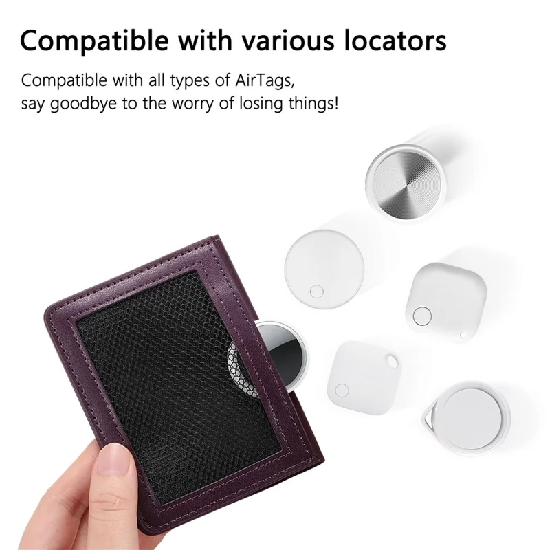 KB-79 Zipper Wallet Card Holder PU Leather Ultra-thin Card Bag - Purple