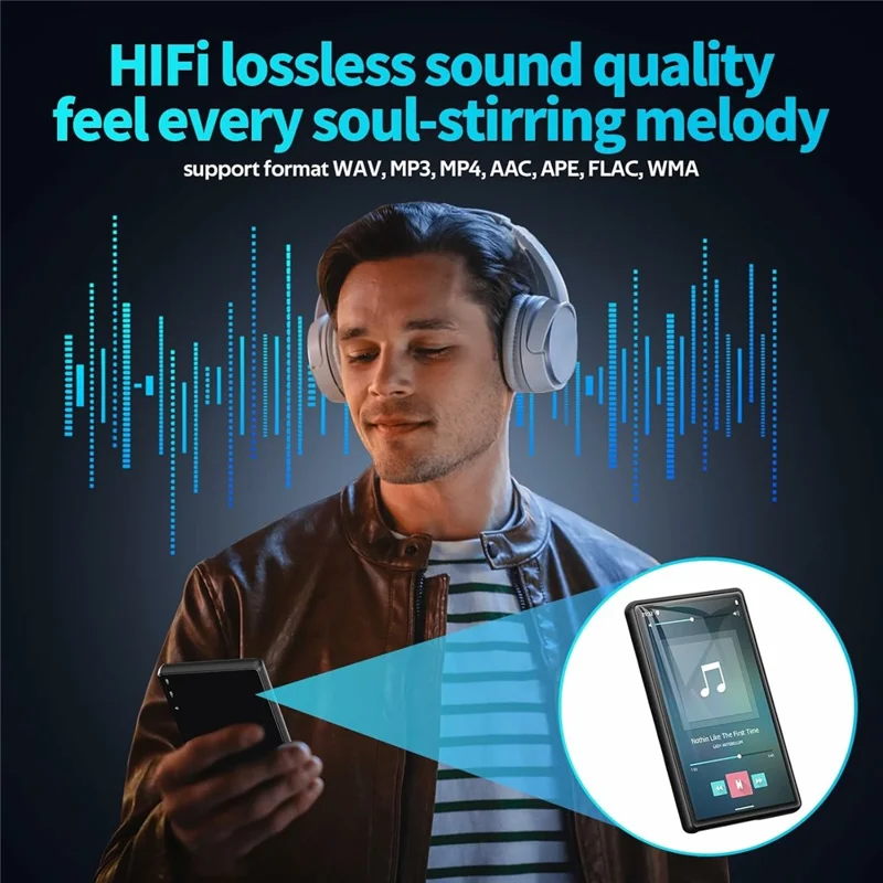 UNIWA MP004 4+64GB Mini Tablet 4.0 Inch IPS Screen Android 14 MP4 Player - Black