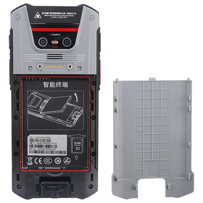 UNIWA NR5502 5.5 Inch 5G Android 13 Rugged Phone IP66 Waterproof 6GB+128GB PDA Phone - Black