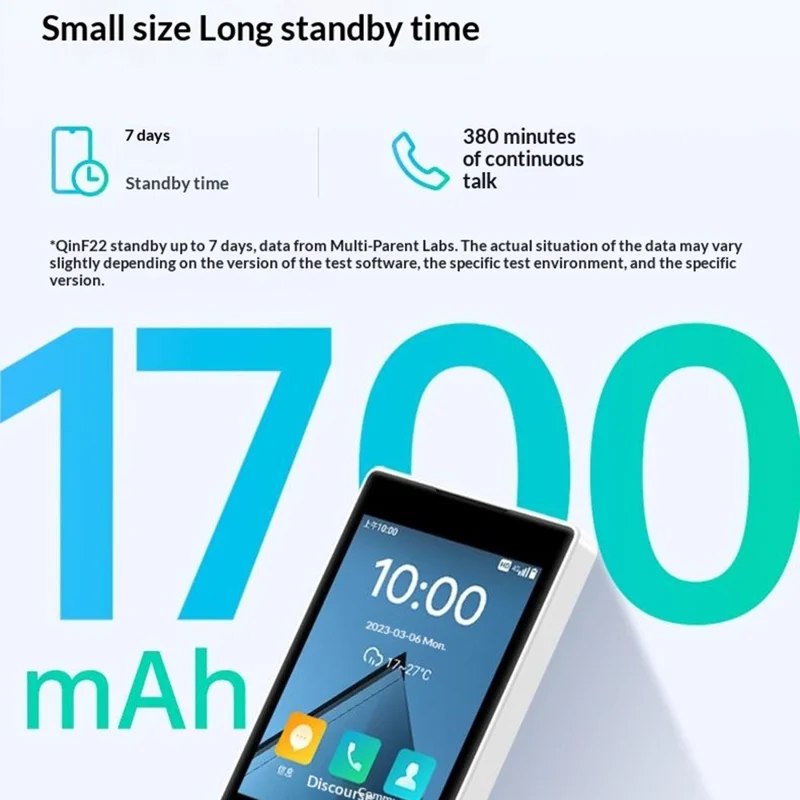 QIN F22 2.8 Inch MTK6739 3GB 32GB 4G Smart Mini Phone Android 11 Touchscreen Smartphone - White