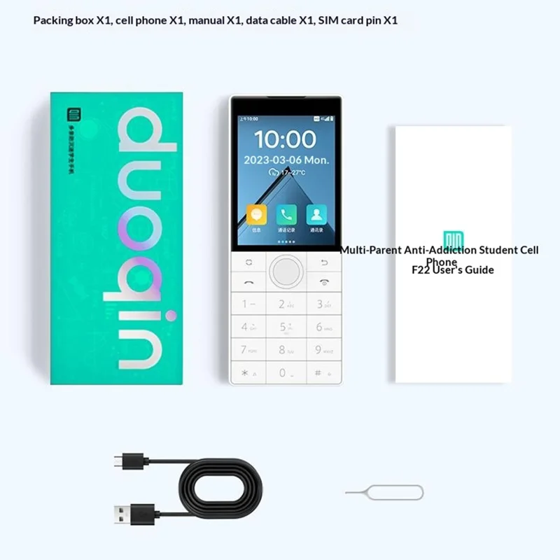 QIN F22 2.8 Inch MTK6739 3GB 32GB 4G Smart Mini Phone Android 11 Touchscreen Smartphone - White