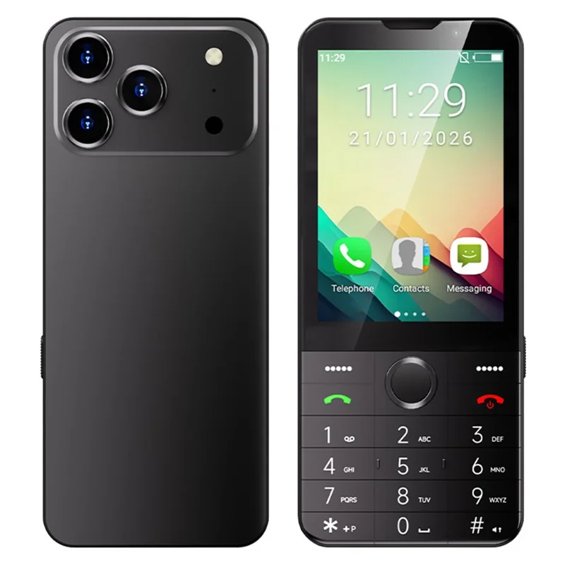 UNIWA F27 PRO 4G Button Smartphone Dual Camera 3.5 Inch TFT Screen Android 11 Cellphone with Physical Keypad, 2+16GB