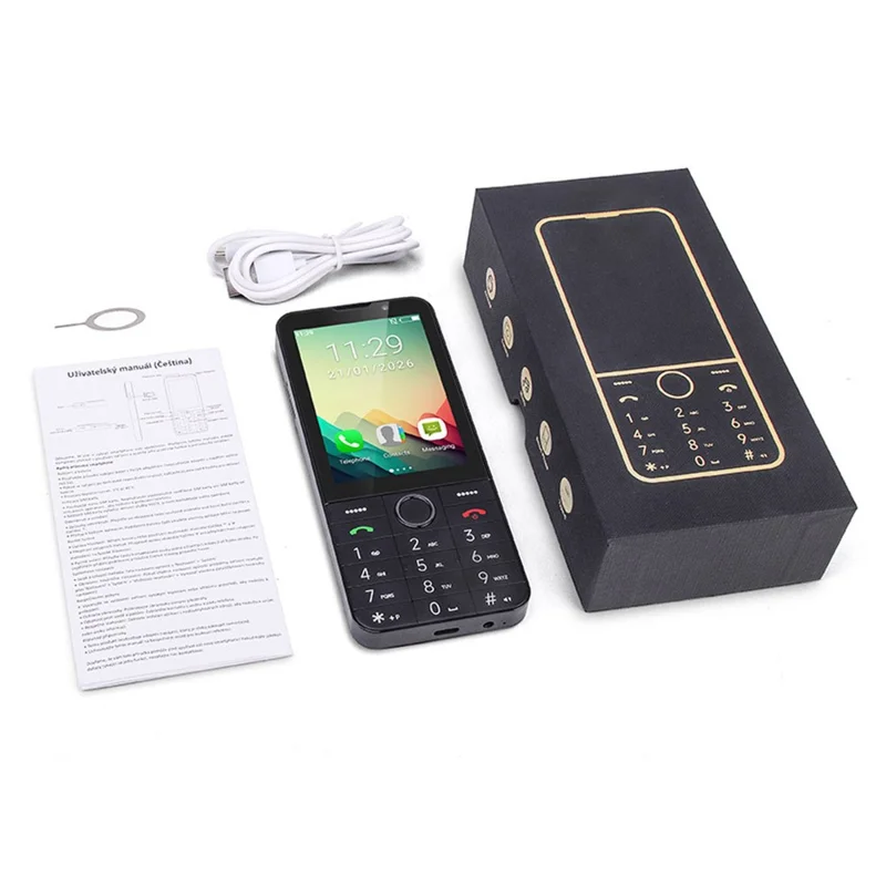 UNIWA F27 PRO 4G Button Smartphone Dual Camera 3.5 Inch TFT Screen Android 11 Cellphone with Physical Keypad, 2+16GB