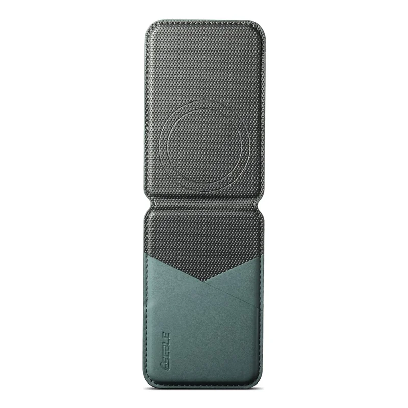 ESEBLE S3 RFID Blocking Magnetic Card Holder Kickstand PU Leather Phone Back Wallet Compatible with MagSafe - Green