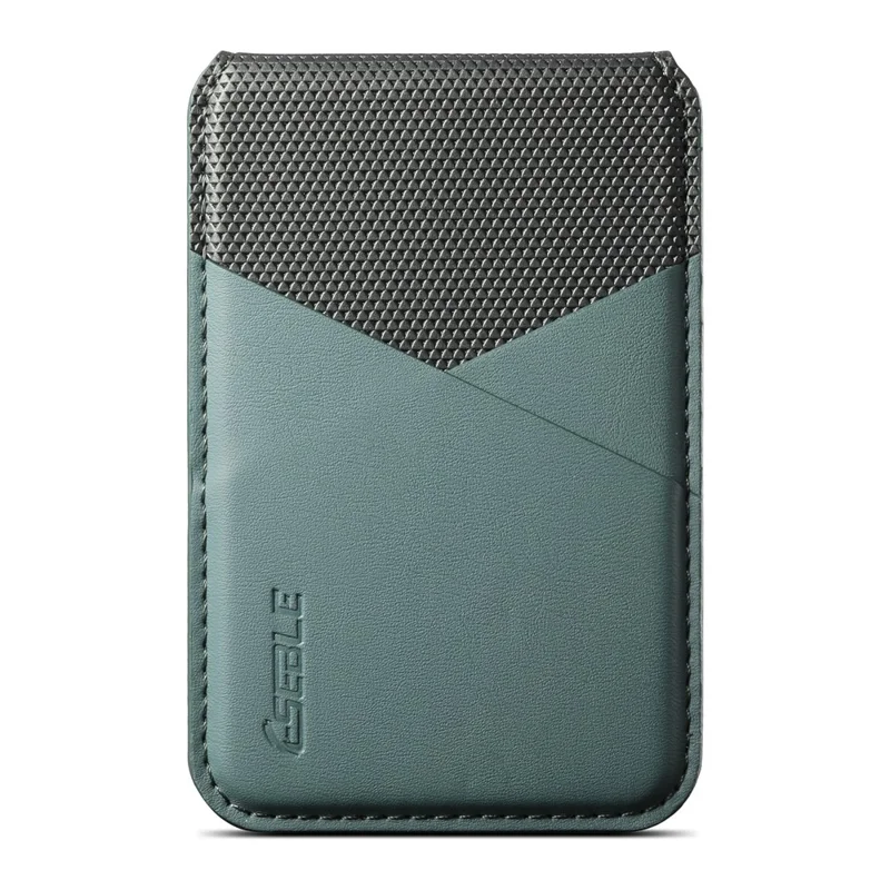 ESEBLE S3 RFID Blocking Magnetic Card Holder Kickstand PU Leather Phone Back Wallet Compatible with MagSafe - Green