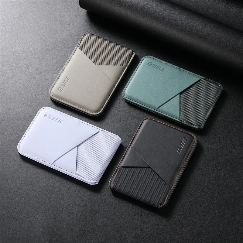 ESEBLE S3 RFID Blocking Magnetic Card Holder Kickstand PU Leather Phone Back Wallet Compatible with MagSafe - Green