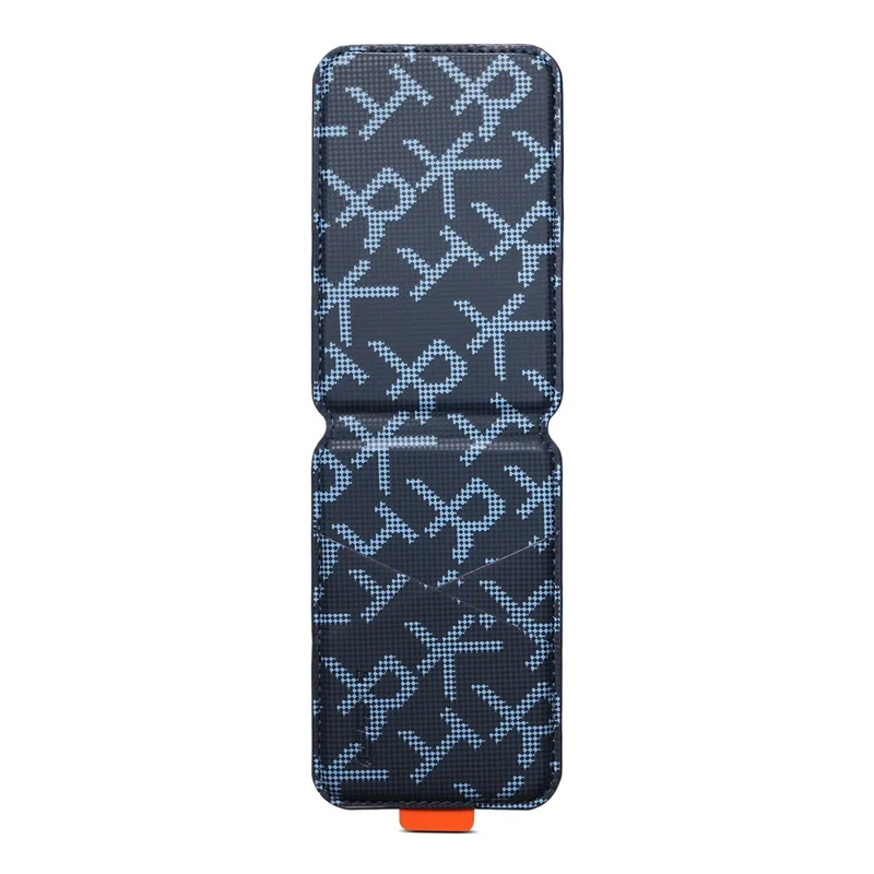 ESEBLE S5 RFID Blocking Magnetic Card Holder Kickstand Letter Print Leather Phone Wallet Compatible with MagSafe - Sapphire