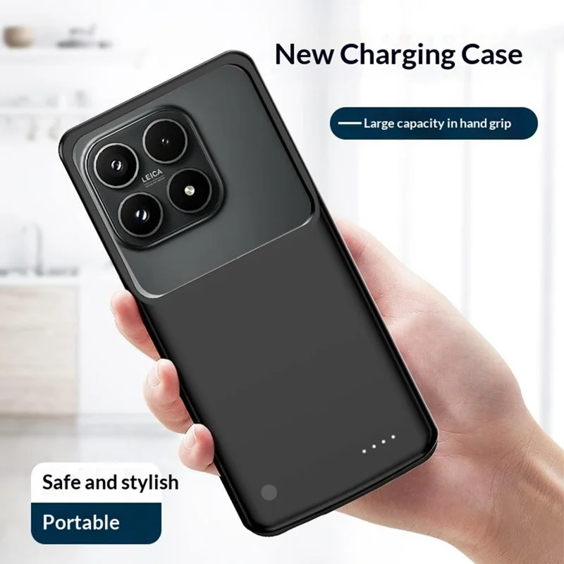 For Xiaomi 17 Battery Case 10000mAh Power Bank Phone Protective Charging Cover - Black