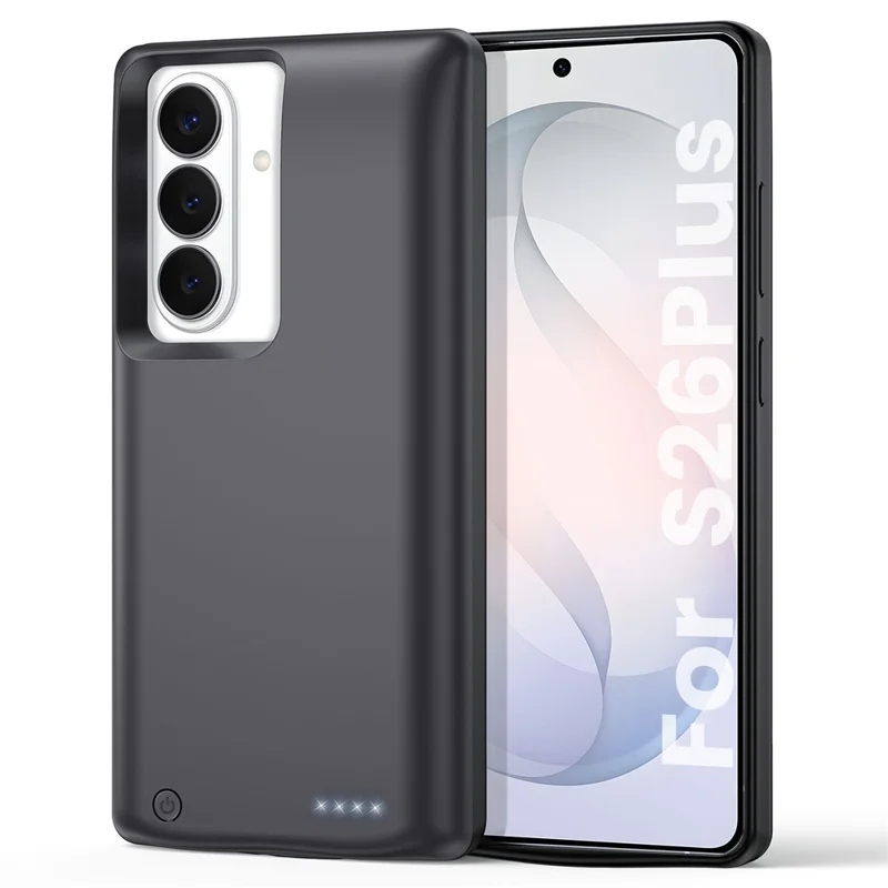 For Samsung Galaxy S26+ 10000mAh Battery Case Phone Power Bank Protective Cover with LED Indicator