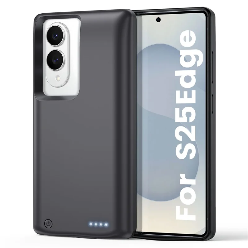 Obudowa z baterią 10000 mAh dla Samsung Galaxy S25 Edge, power bank, pokrowiec ochronny z wskaźnikiem LED