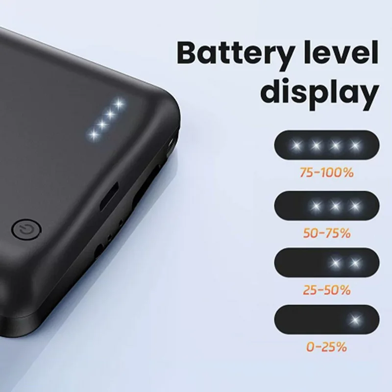 10000mAh Phone Battery Case for Samsung Galaxy S22 Plus  /  S23 Plus Charging Power Bank Battery Pack Protective Cover with LED Indicator