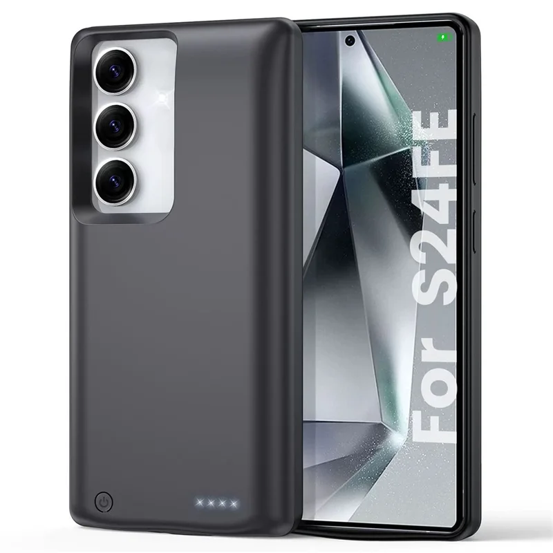 10000 мАч чехол-аккумулятор для Samsung Galaxy S24 FE, внешний аккумулятор, защитная крышка с индикатором заряда