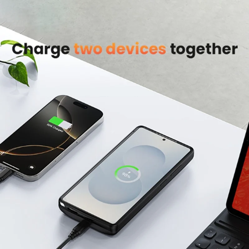 10000mAh Phone Battery Case for Samsung Galaxy S24  /  S25 Charging Power Bank Battery Pack Protective Cover with LED Display