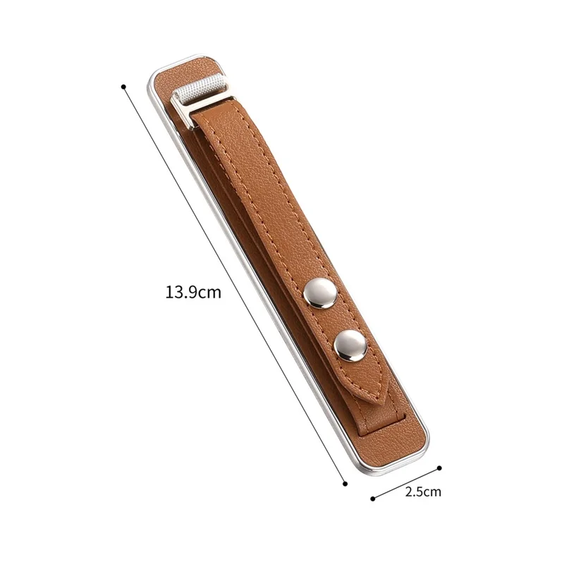 SP-06 Adjustable Wristband Strap Holder with Adhesive for Smartphone Tablet Hands-Free Mounting - Brown