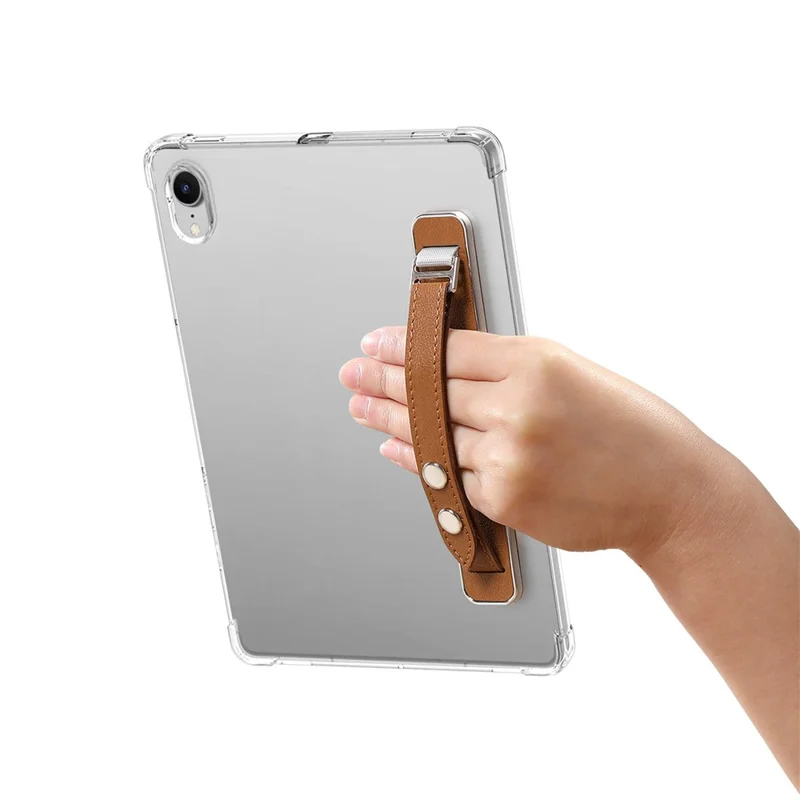 SP-06 Adjustable Wristband Strap Holder with Adhesive for Smartphone Tablet Hands-Free Mounting - Brown
