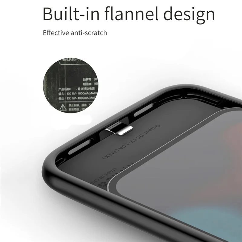 B98 For iPhone 13 6.1 inch 7000mAh Rechargeable Extended Battery Charging Case Compatible with MagSafe Wireless Charger (Support Audio)