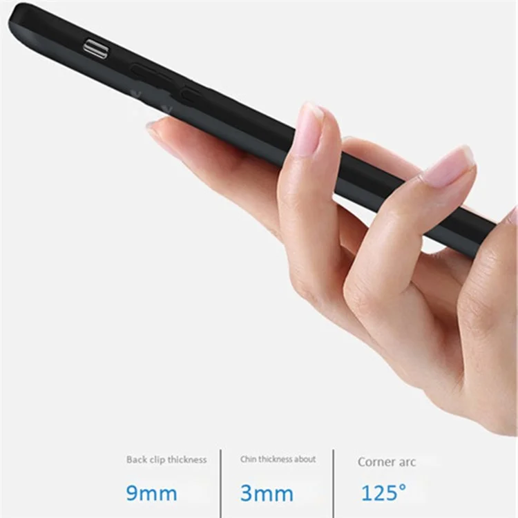 T21 für Samsung Galaxy S22 Ultra 5G 5000mAh Powerbank Soft TPU Edge Ladehülle Handyhülle mit Ständer