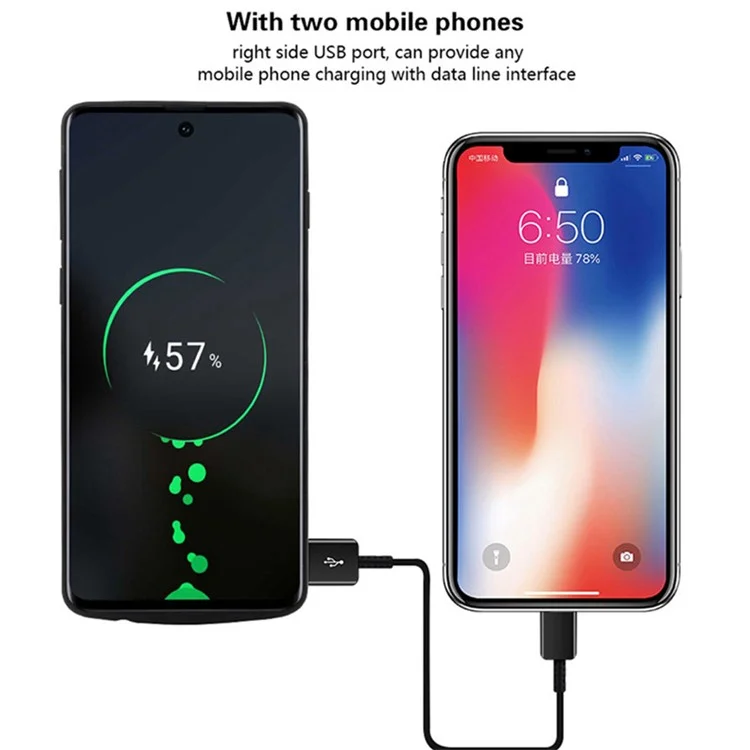T21 für Samsung Galaxy S22 Ultra 5G 5000mAh Powerbank Soft TPU Edge Ladehülle Handyhülle mit Ständer