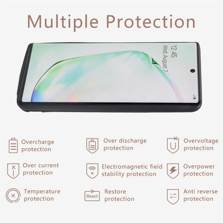 E88 Для Samsung Galaxy S21+ 5G 5000mah Soft TPU Edge Case Case Power Bank Крышка Телефона Расширенная Батарея с Помощью Подставки