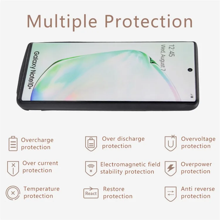 E89 For Samsung Galaxy S21 4G / 5G 4800mAh Back Clip Power Bank Rechargeable Extended Battery Kickstand Design Soft TPU Edge Mobile Phone Charging Back Case