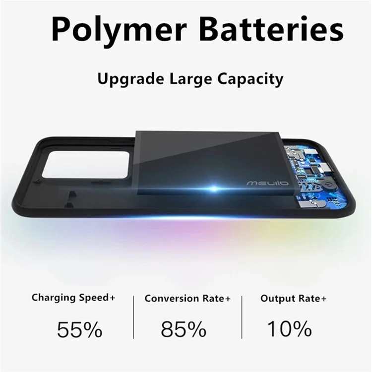 E89 For Samsung Galaxy S21 4G / 5G 4800mAh Back Clip Power Bank Rechargeable Extended Battery Kickstand Design Soft TPU Edge Mobile Phone Charging Back Case