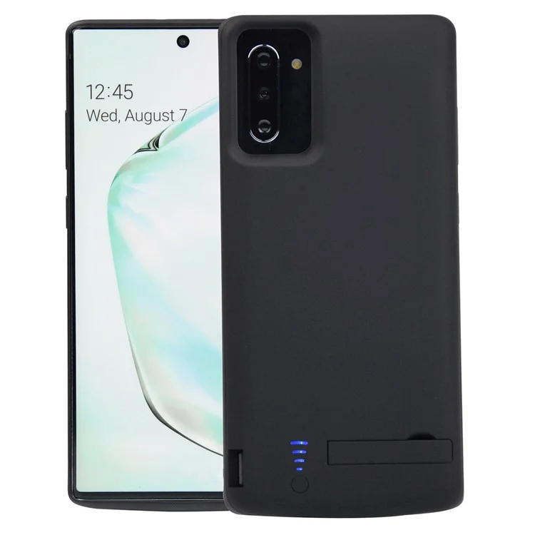 E40 For Samsung Galaxy Note 10 4G 5000mAh Phone Rechargeable Extended Battery Folding Kickstand Soft TPU Edge Charging Back Case