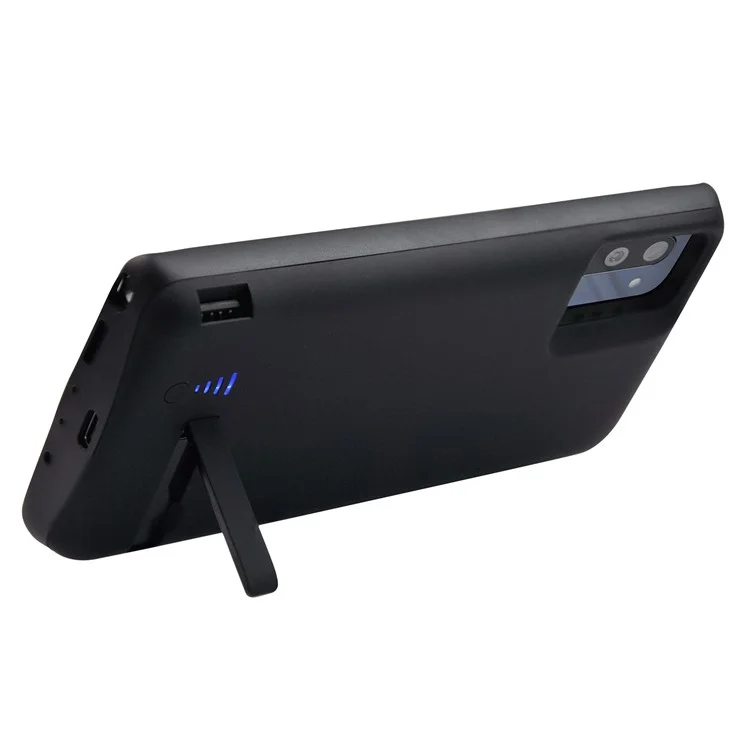 E40 For Samsung Galaxy Note 10 4G 5000mAh Phone Rechargeable Extended Battery Folding Kickstand Soft TPU Edge Charging Back Case
