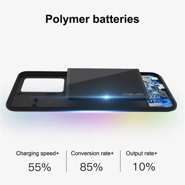 E75 For Samsung Galaxy Note20 Ultra 4G / 5G 6000mAh Portable Power Bank Rechargeable Extended Battery Kickstand Design Large Capacity Phone Charging Back Case