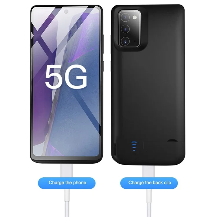 E75 For Samsung Galaxy Note20 Ultra 4G / 5G 6000mAh Portable Power Bank Rechargeable Extended Battery Kickstand Design Large Capacity Phone Charging Back Case