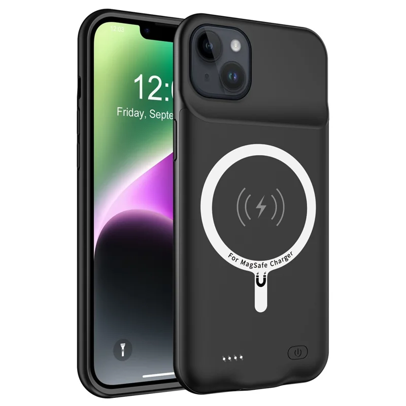 D88 Power Bank Phone Case for iPhone 14 Magnetic Battery Case 7000mAh Portable Wireless Charger Case Support Audio Function