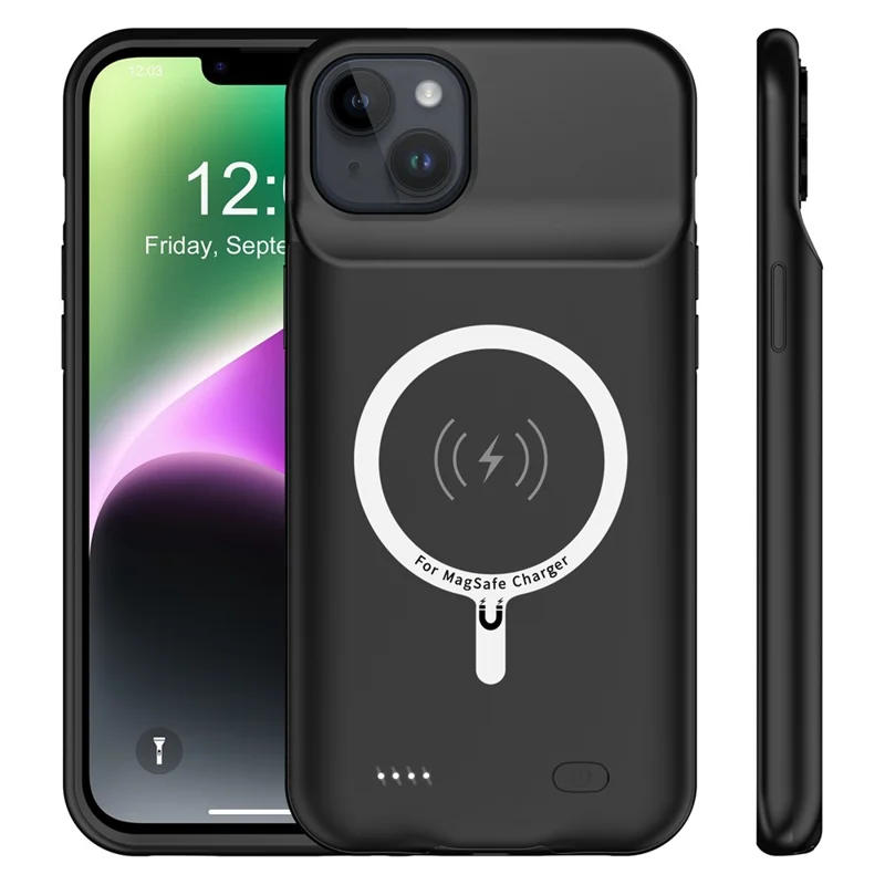 D88 Power Bank Phone Case for iPhone 14 Magnetic Battery Case 7000mAh Portable Wireless Charger Case Support Audio Function
