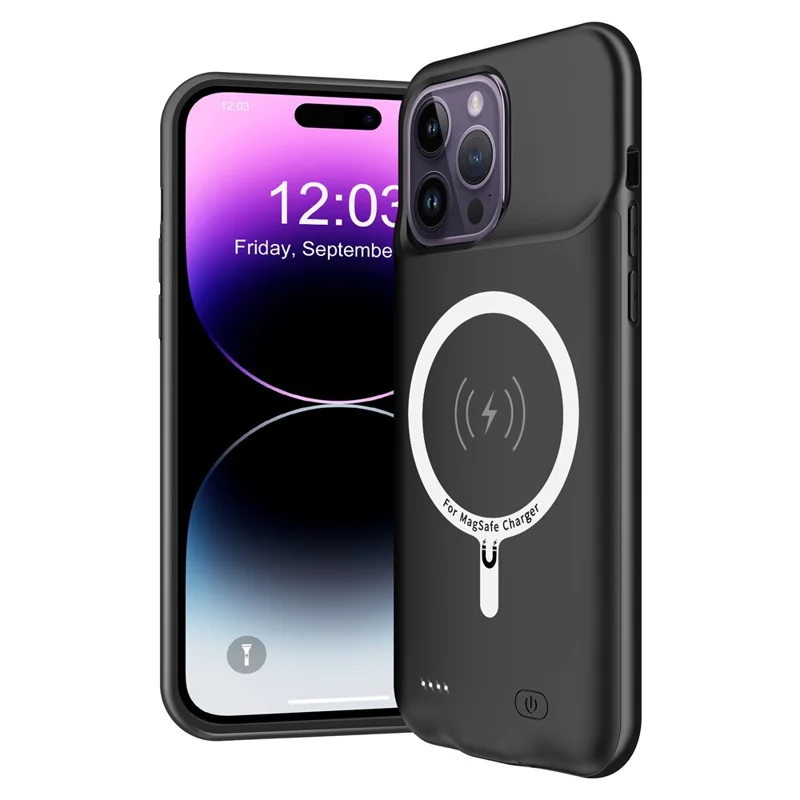 D88S Mag Series Charging Case for iPhone 14 Pro Power Bank Battery Case Anti-Drop 7000mAh Portable Phone Charger Case Support Audio Function