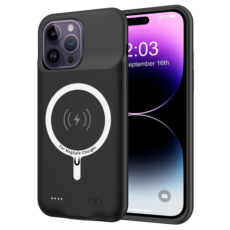 D88S Mag Series Charging Case for iPhone 14 Pro Power Bank Battery Case Anti-Drop 7000mAh Portable Phone Charger Case Support Audio Function