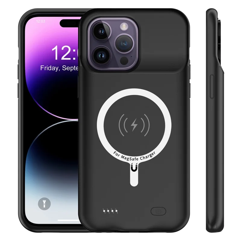 D88S Mag Series Charging Case for iPhone 14 Pro Power Bank Battery Case Anti-Drop 7000mAh Portable Phone Charger Case Support Audio Function