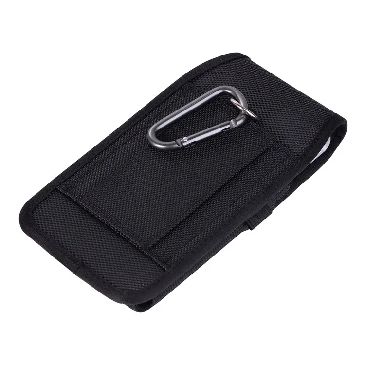 6.0 inch Universal Cell Phone Pouch Nylon Holster Case Waist Clip-On Holster Bag Card Storage Pocket Holder