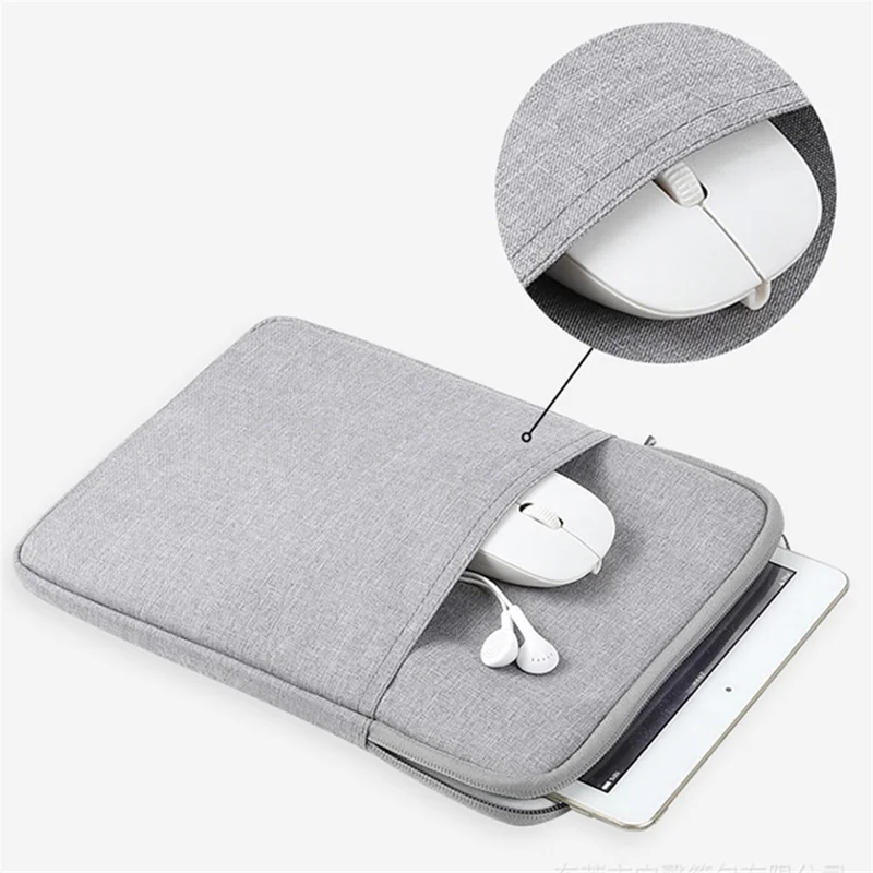 Anti-Drop Sleeve Bag for 10.5-inch Tablets Portable Carrying Case with Outer Pouch - Lake Blue