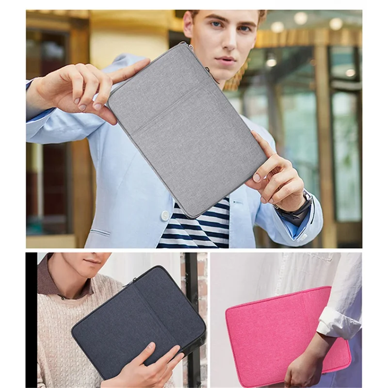 Waterproof Sleeve Bag for 10-inch Tablets Carrying Case Portable Anti-Scratch Bag with Pouch - Pink