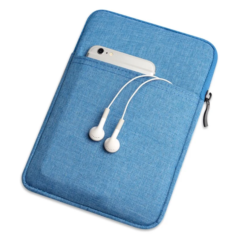 Waterproof Sleeve Bag for 10-inch Tablets Carrying Case Portable Anti-Scratch Bag with Pouch - Lake Blue