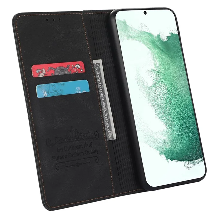 Per Samsung Galaxy S23 Dream Series Phone Custodia in Pelle Portafoglio Stand Mobile Phone Protective Cover - Nero