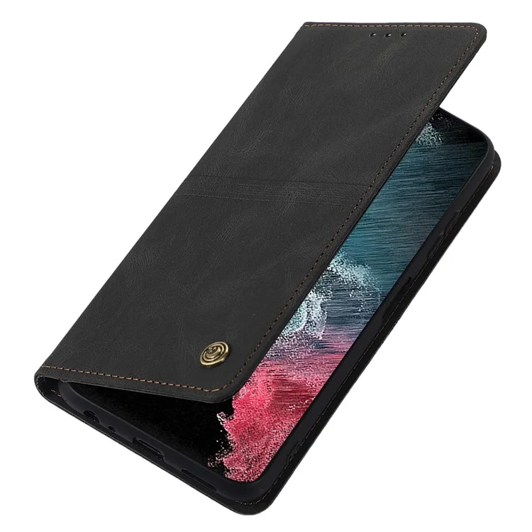 Для Samsung Galaxy S23 Ultra Dream Series Anti-drop PU Leather Phone Wallet Case Stand Protective Phone Cover - Чёрный