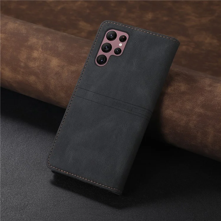 Для Samsung Galaxy S23 Ultra Dream Series Anti-drop PU Leather Phone Wallet Case Stand Protective Phone Cover - Чёрный