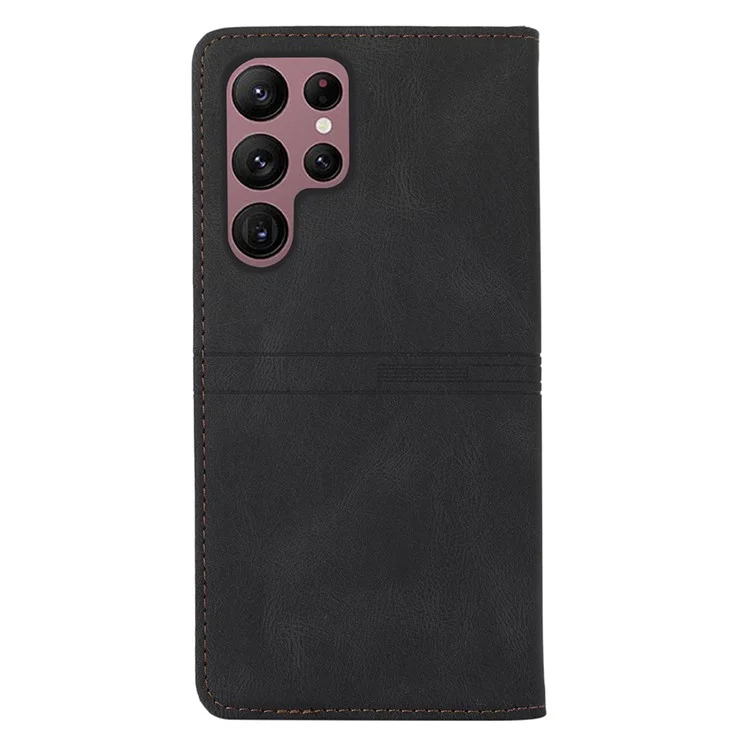 Для Samsung Galaxy S23 Ultra Dream Series Anti-drop PU Leather Phone Wallet Case Stand Protective Phone Cover - Чёрный